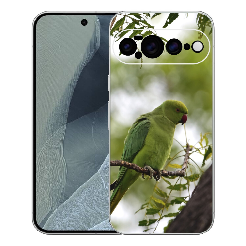 Gélový kryt mmCase na Google Pixel 11 Pro XL - zelený papagáj