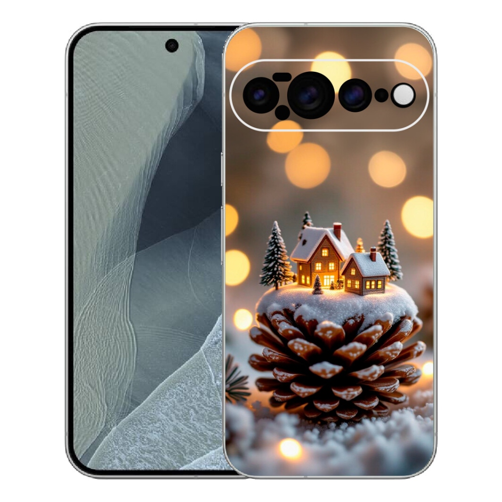 Gélový kryt mmCase na Google Pixel 11 Pro XL - zimná dedinka