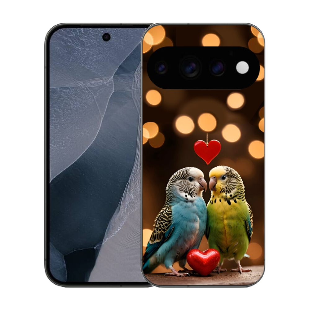 Gélový kryt mmCase na Google Pixel 11 Pro - zamilovaní papagáje