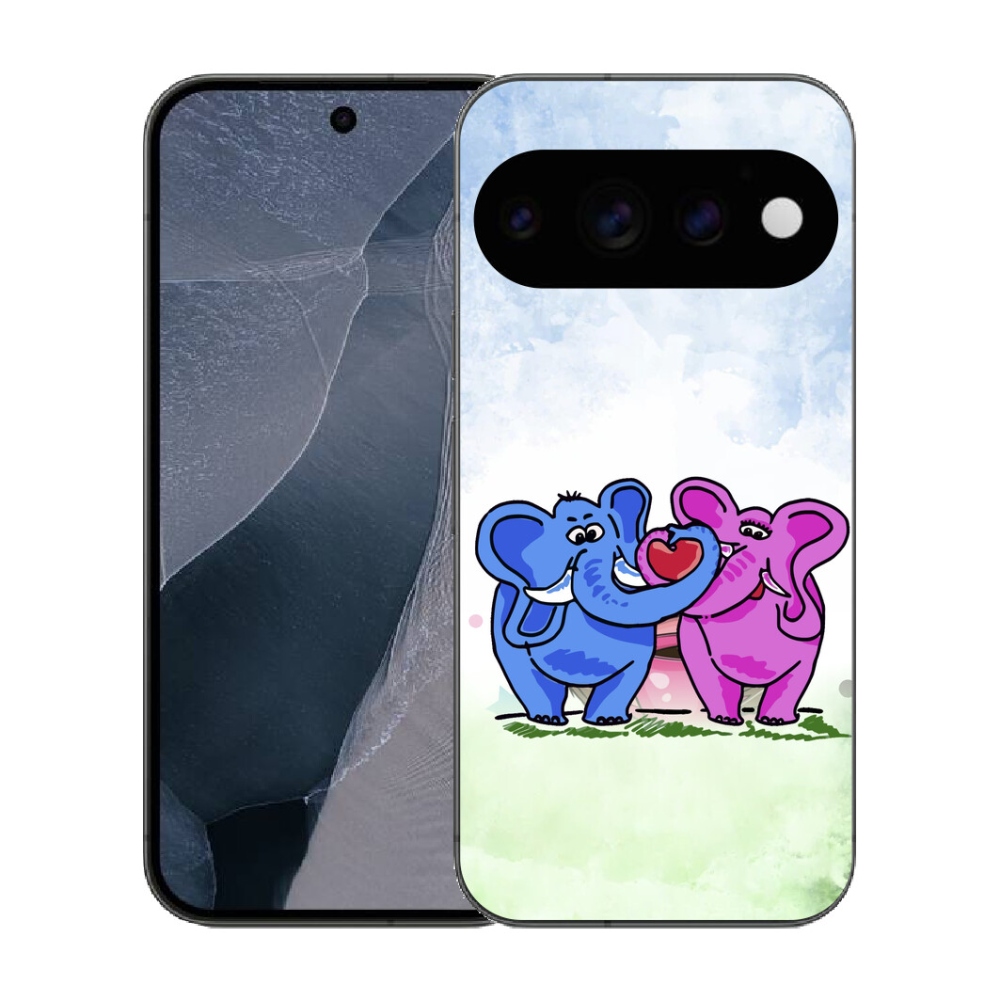 Gélový kryt mmCase na Google Pixel 11 Pro - zamilovaní slony