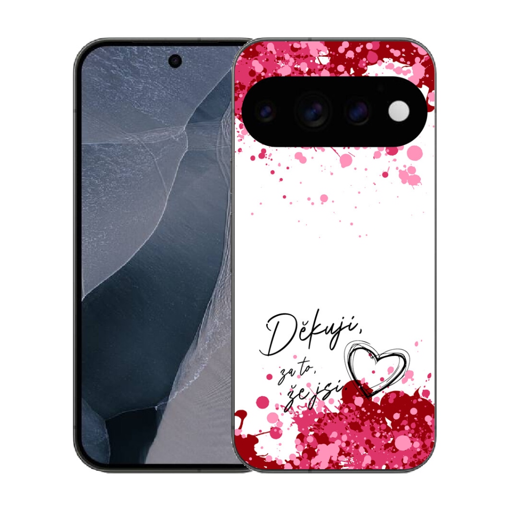 Gélový kryt mmCase na Google Pixel 11 Pro - zamilovaný text 2 biele pozadie