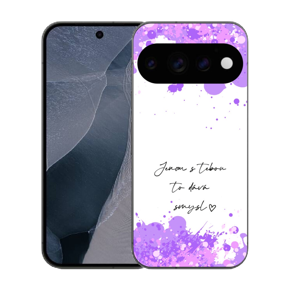 Gélový kryt mmCase na Google Pixel 11 Pro - zamilovaný text biele pozadie