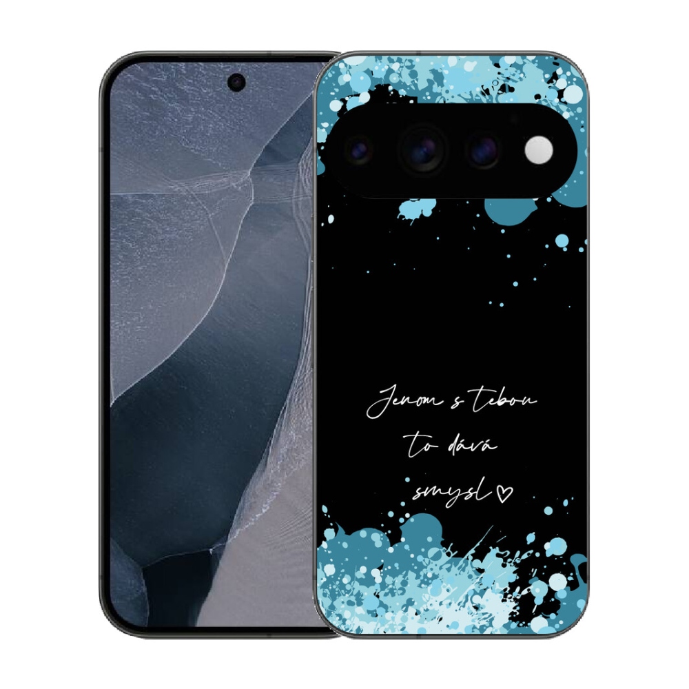 Gélový kryt mmCase na Google Pixel 11 Pro - zamilovaný text čierne pozadie