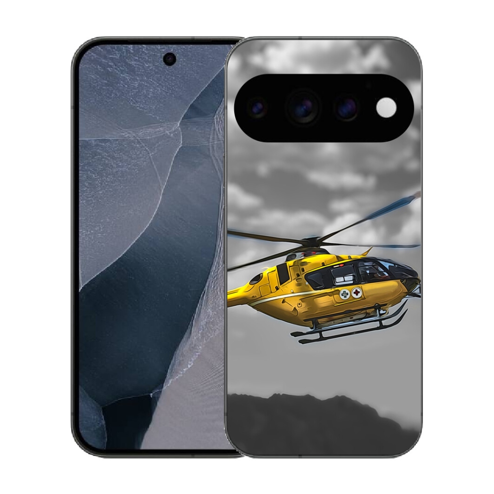 Gélový kryt mmCase na Google Pixel 11 Pro - žltá helikoptéra