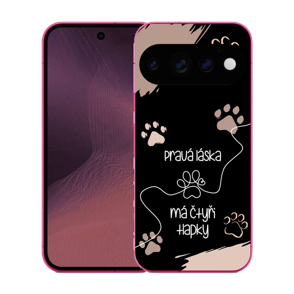 Gélový kryt mmCase na Google Pixel 11 - psí motív 1 čierne pozadie