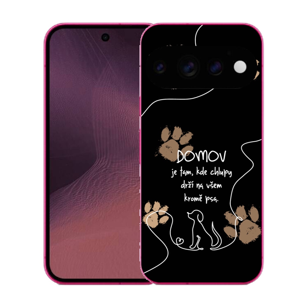 Gélový kryt mmCase na Google Pixel 11 - psí motív čierne pozadie