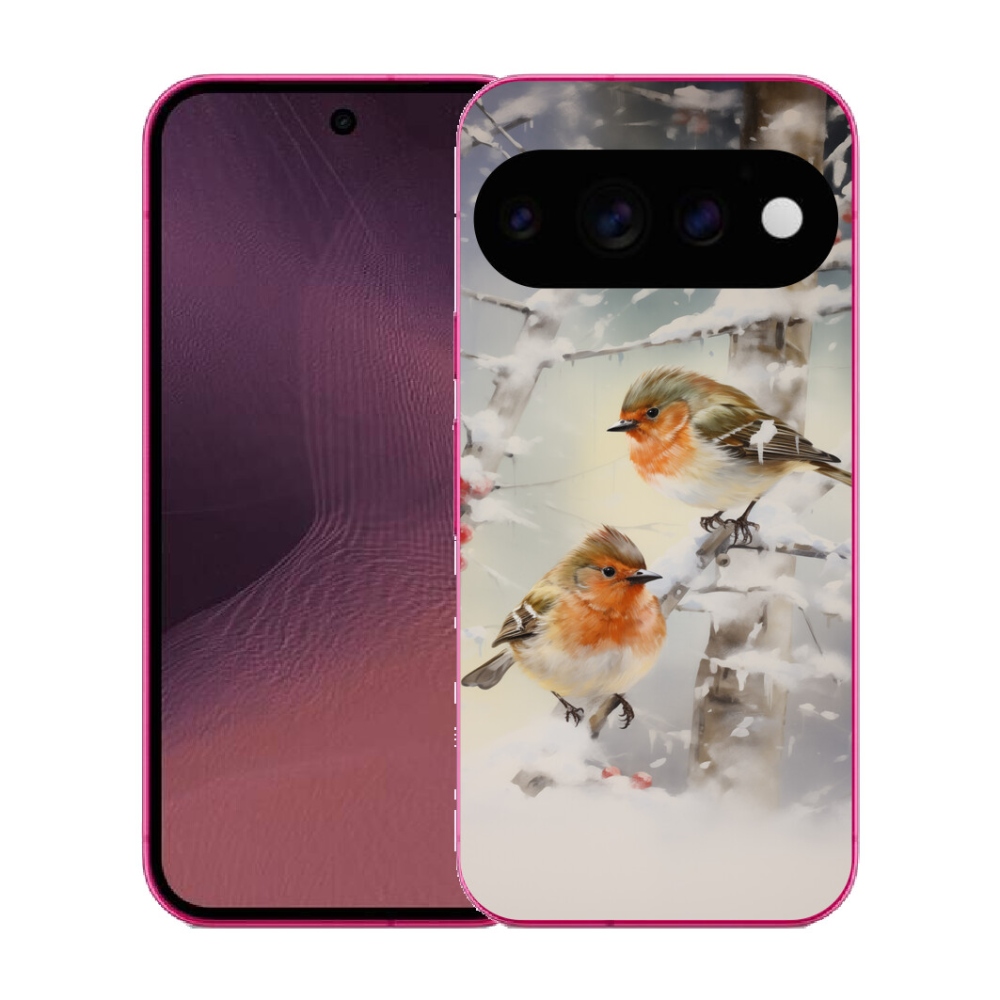Gélový kryt mmCase na Google Pixel 11 - vtáčiky v zime
