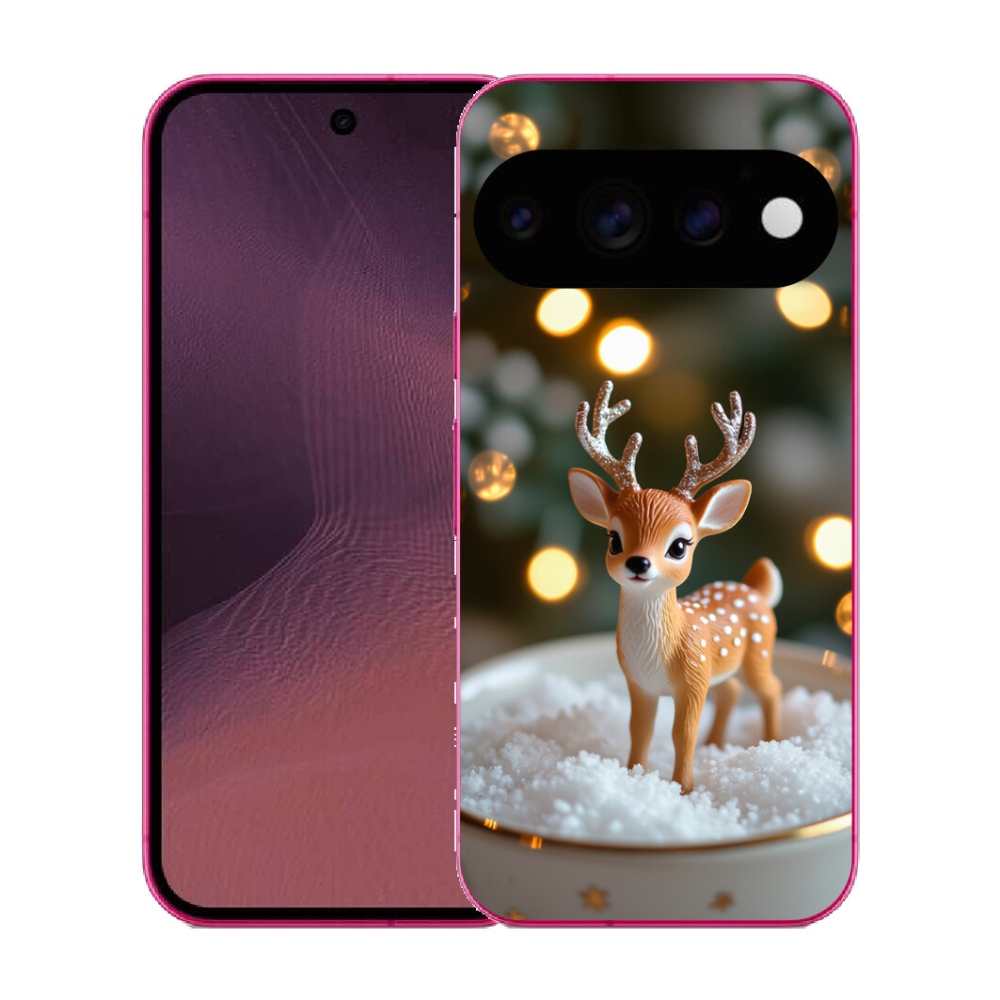 Gélový kryt mmCase na Google Pixel 11 - roztomilý vianočný jeleň