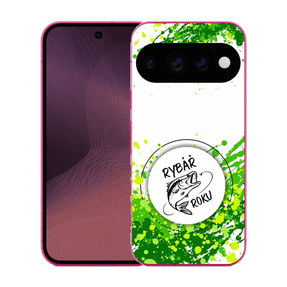 Gélový kryt mmCase na Google Pixel 11 - rybár roku biele pozadie