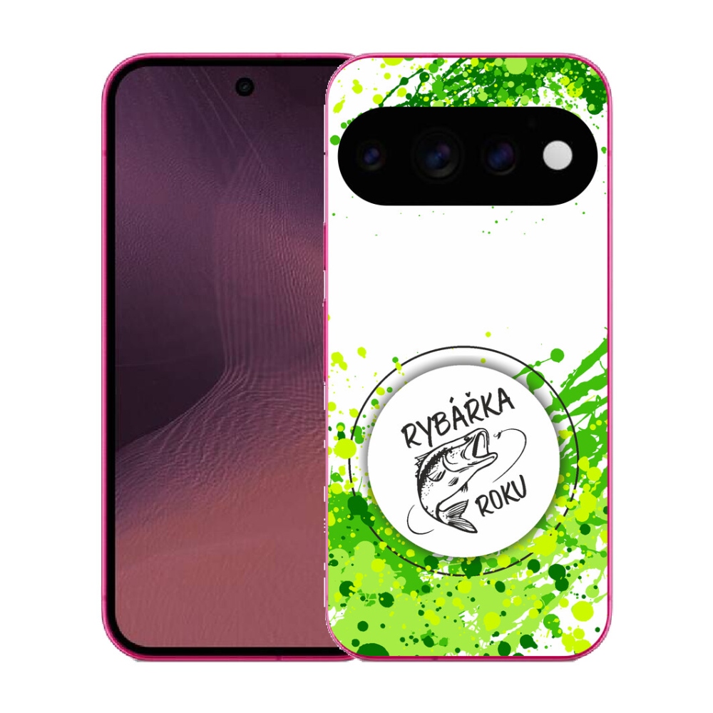 Gélový kryt mmCase na Google Pixel 11 - rybárka roku biele pozadie