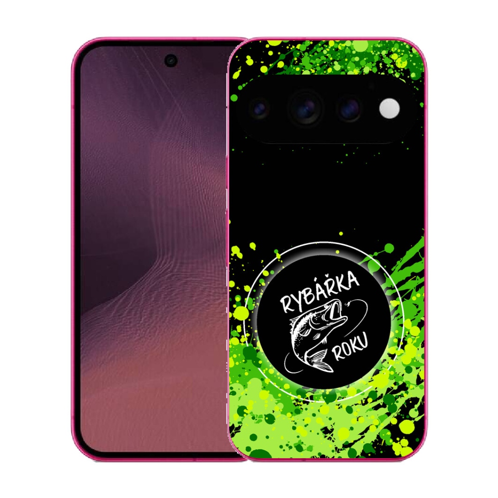Gélový kryt mmCase na Google Pixel 11 - rybárka roku čierne pozadie