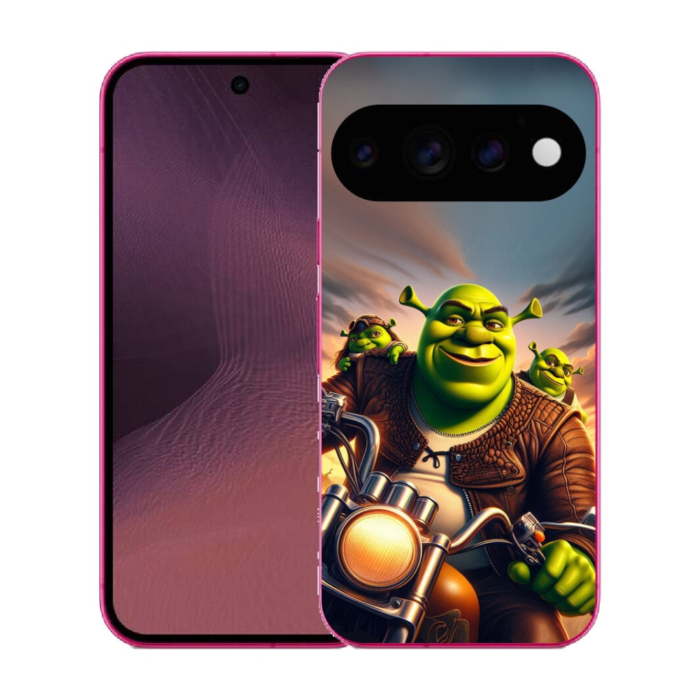 Gélový kryt mmCase na Google Pixel 11 - zhrek na motorke
