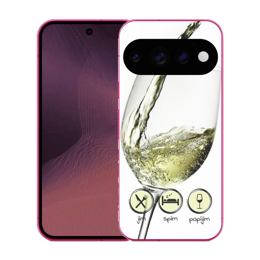 Gélový kryt mmCase na Google Pixel 11 - pohár vína bielej