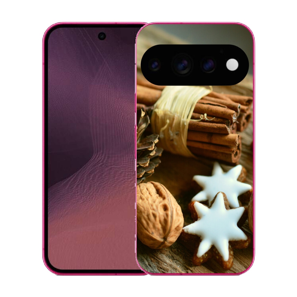 Gélový kryt mmCase na Google Pixel 11 - škorica a perníčky
