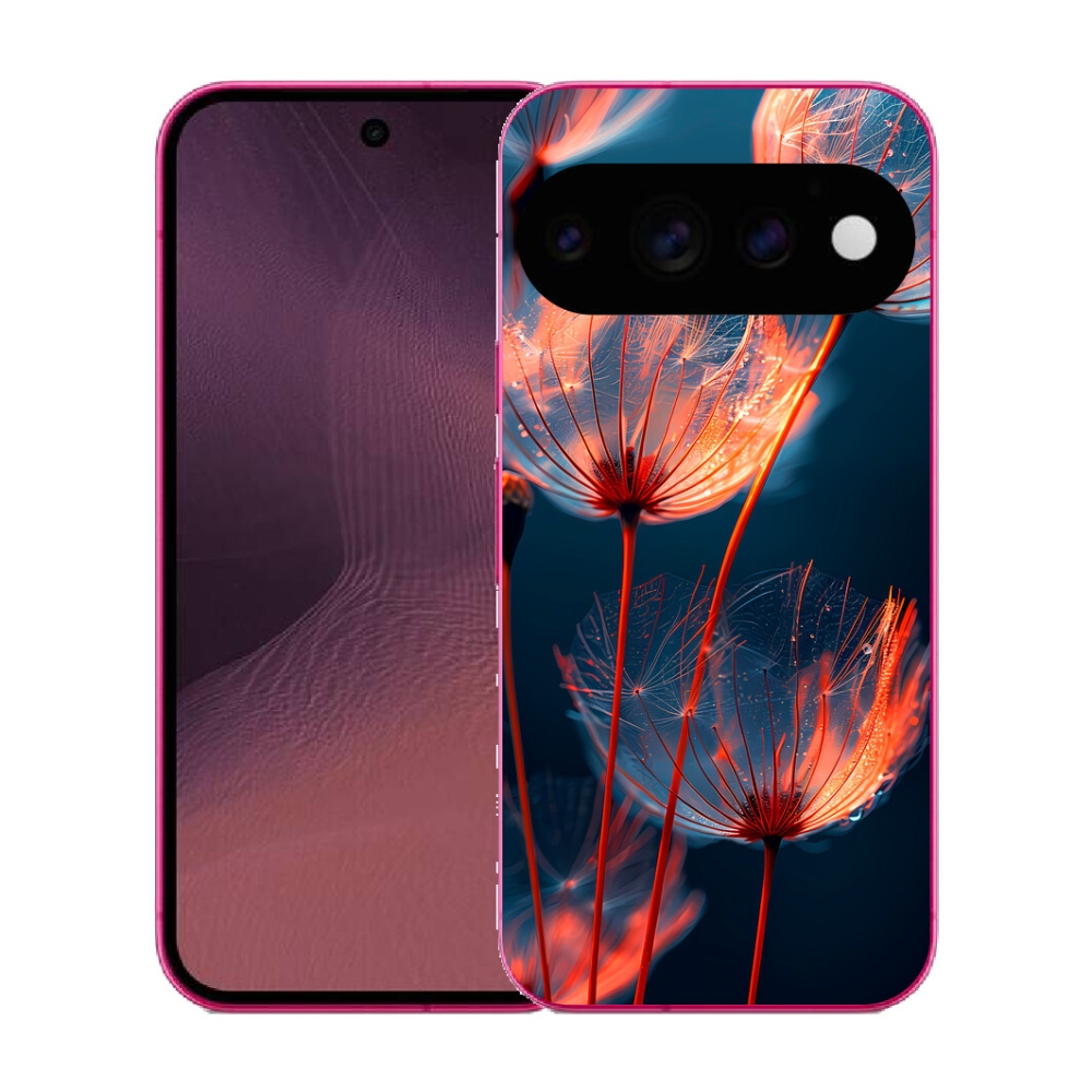 Gélový kryt mmCase na Google Pixel 11 - svetielkujúce páperie