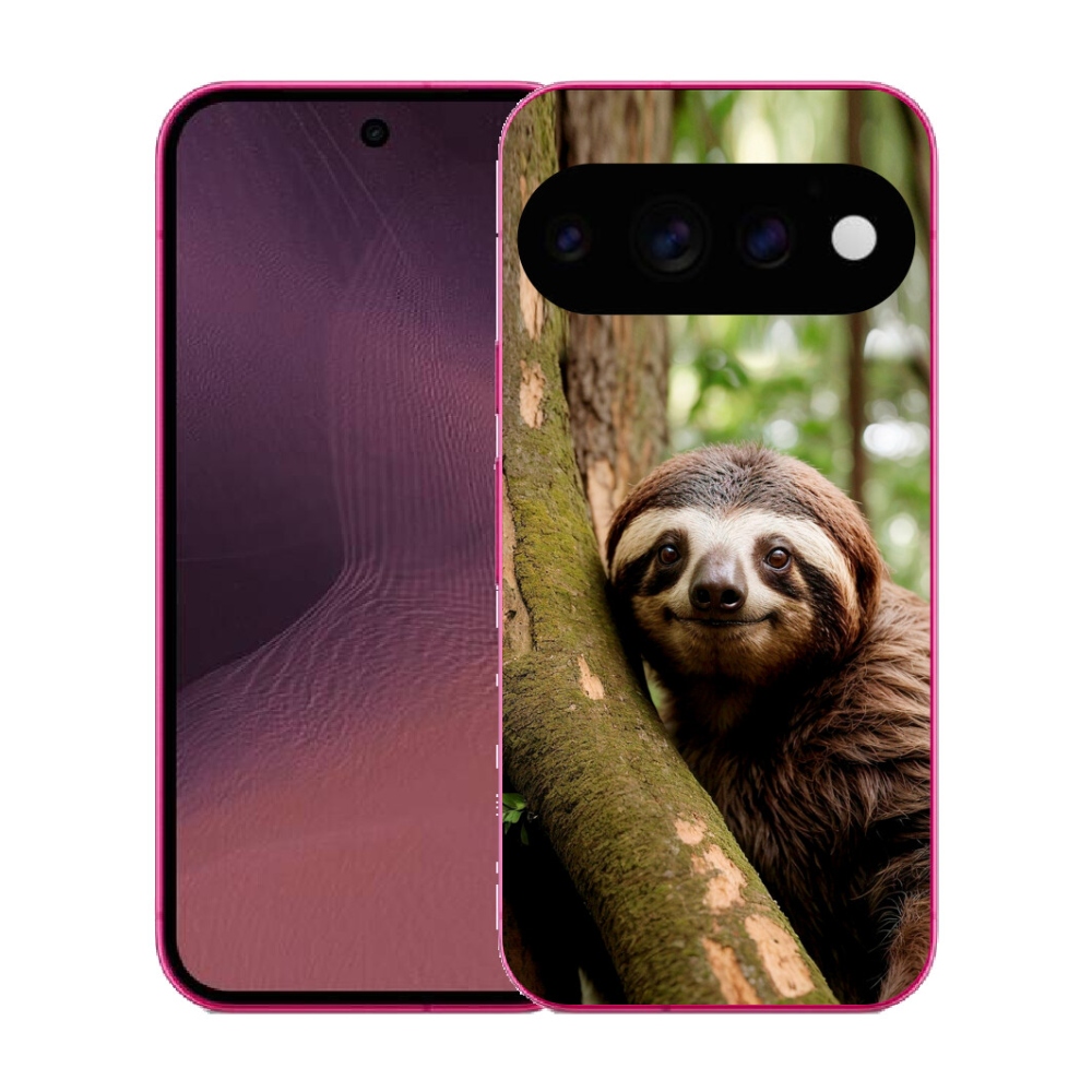 Gélový kryt mmCase na Google Pixel 11 - usmievavý leňochod