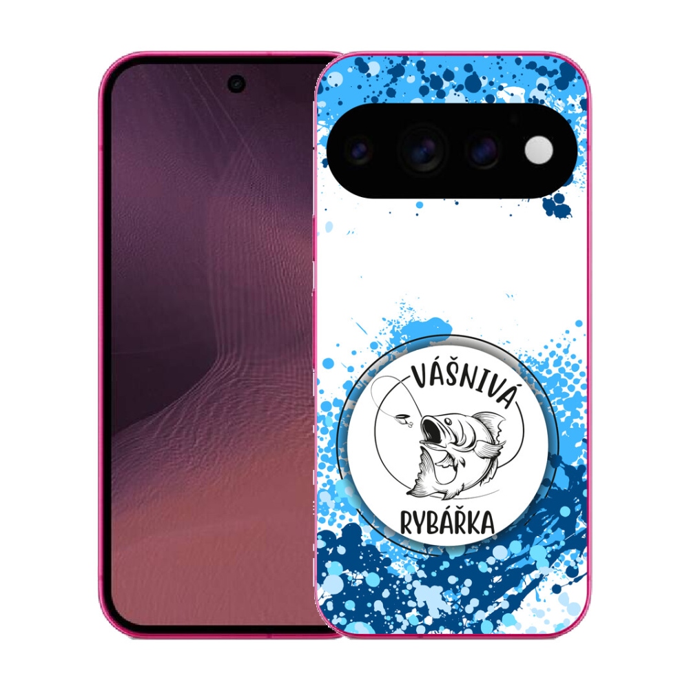 Gélový kryt mmCase na Google Pixel 11 - vášnivá rybárka biele pozadie