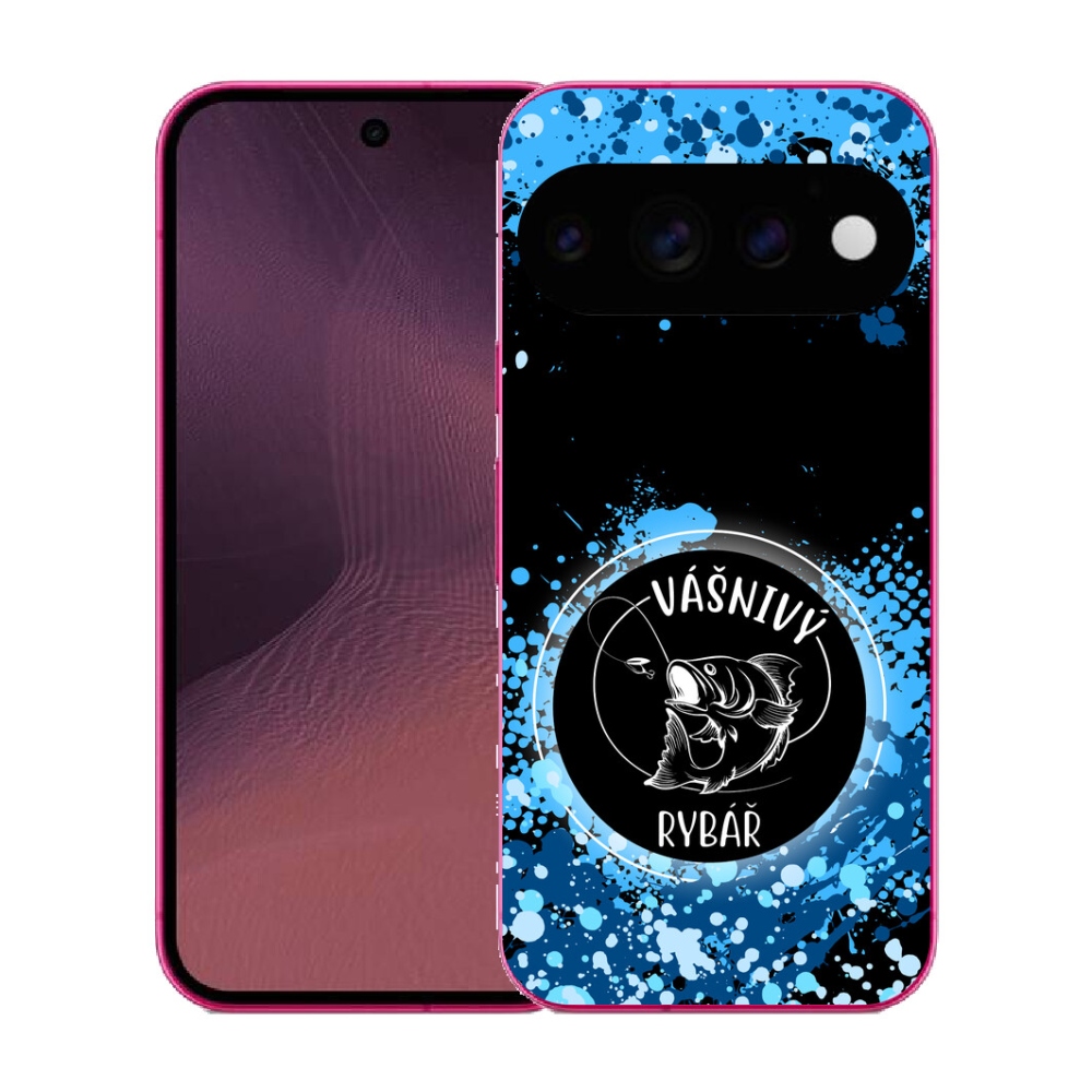 Gélový kryt mmCase na Google Pixel 11 - vášnivý rybár čierne pozadie