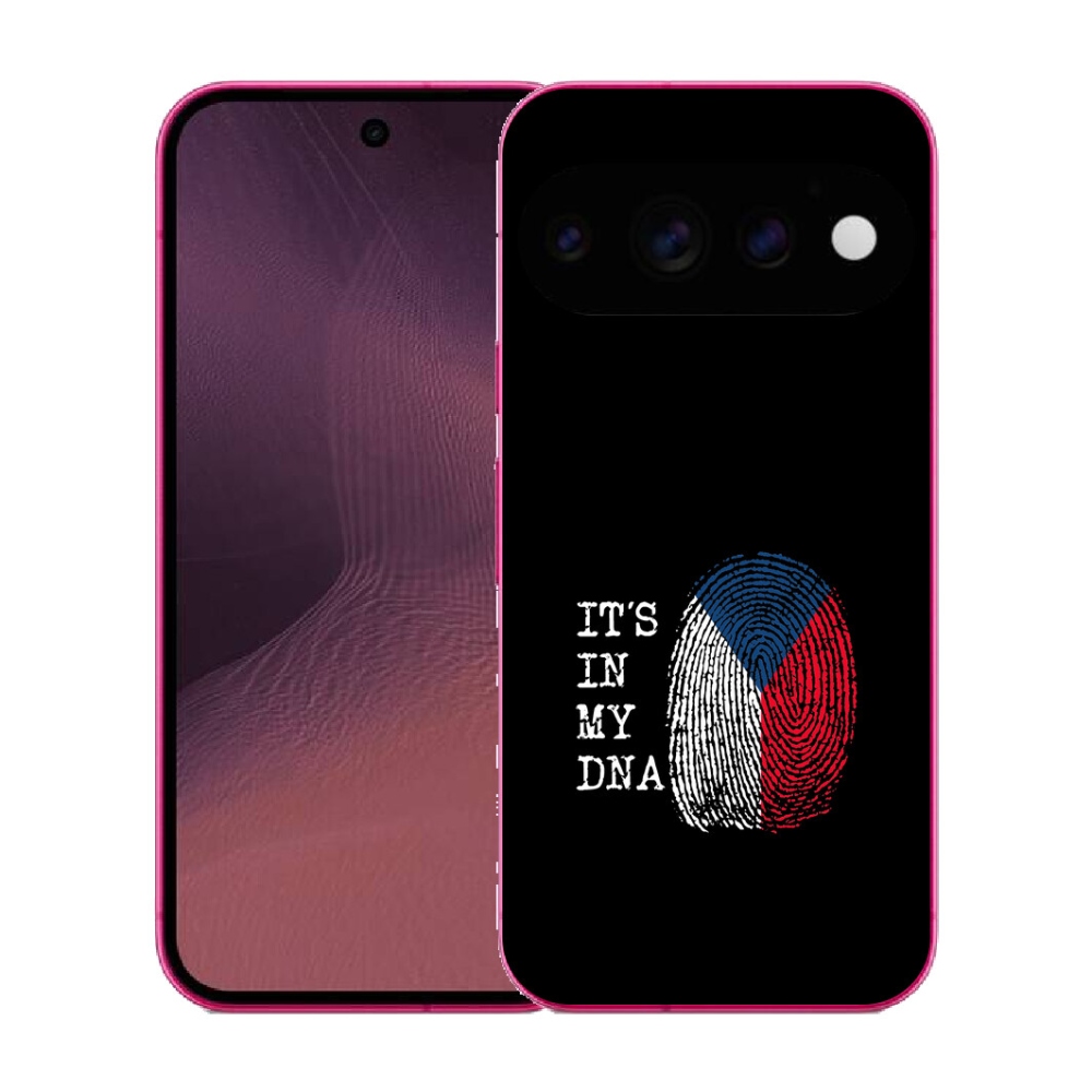 Gélový kryt mmCase na Google Pixel 11 - vlajka odtlačok prsta čierne pozadie