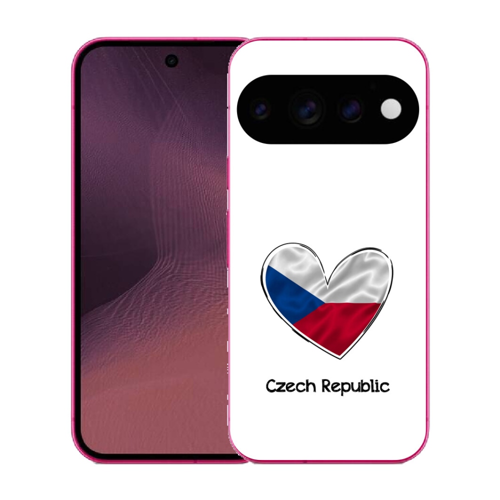 Gélový kryt mmCase na Google Pixel 11 - vlajka srdca biele pozadie