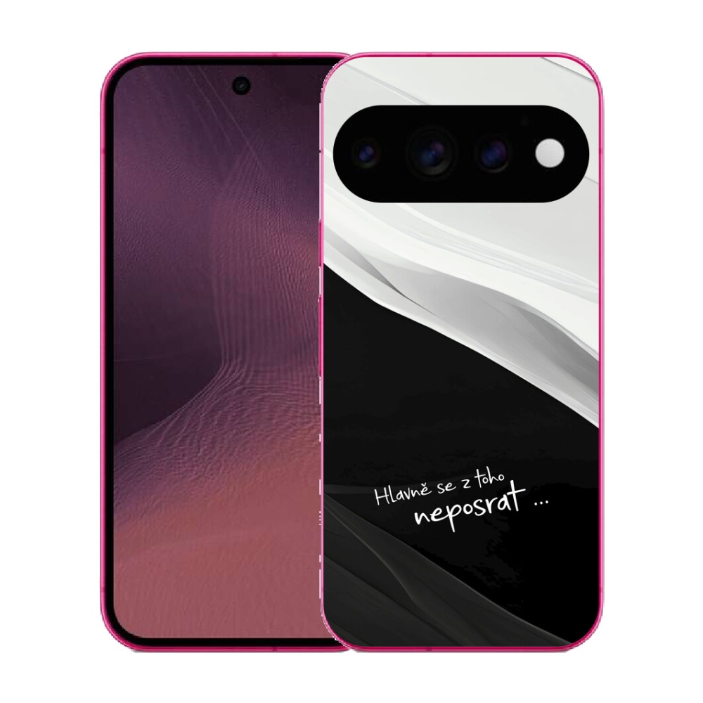 Gélový kryt mmCase na Google Pixel 11 - vtipný text 13 čiernobiele pozadie