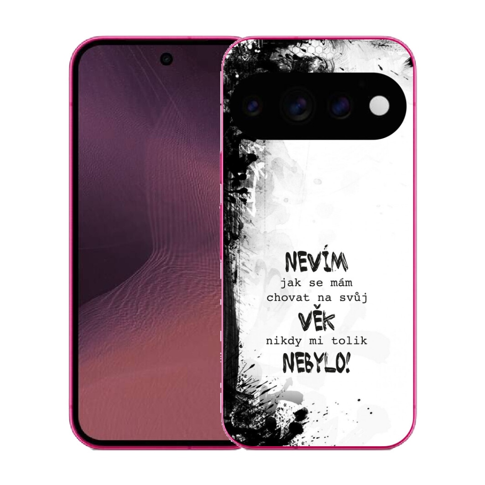 Gélový kryt mmCase na Google Pixel 11 - vtipný text 14 biele pozadie