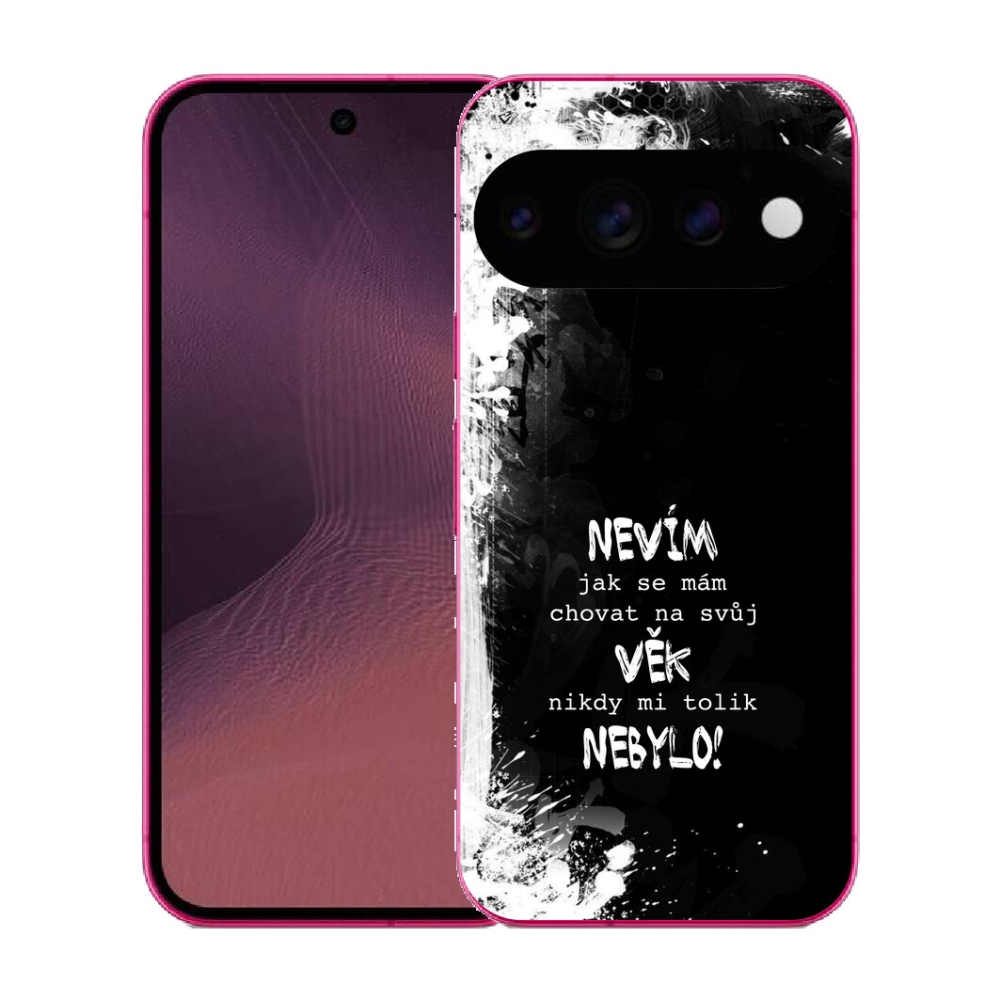 Gélový kryt mmCase na Google Pixel 11 - vtipný text 14 čierne pozadie