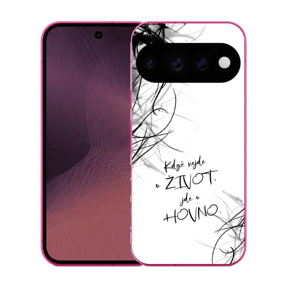 Gélový kryt mmCase na Google Pixel 11 - vtipný text 16 biele pozadie