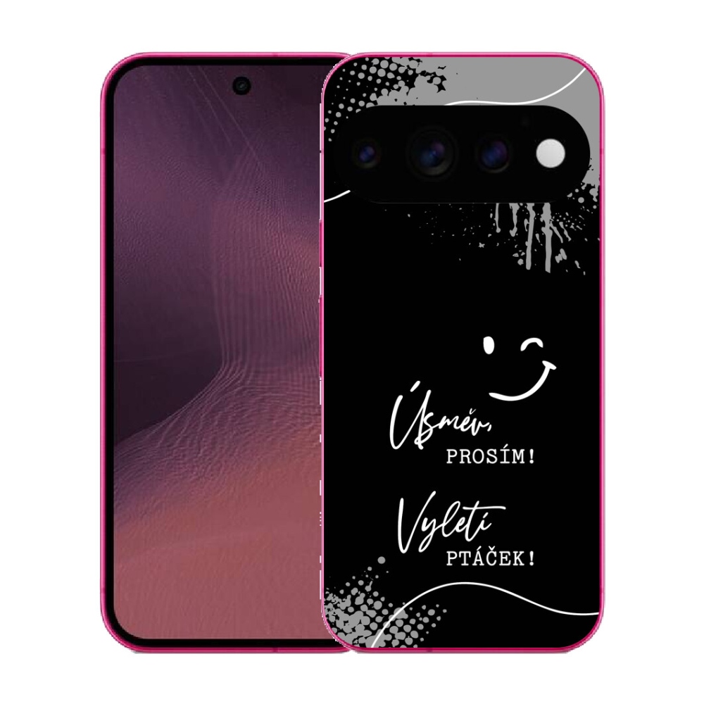Gélový kryt mmCase na Google Pixel 11 - vtipný text 4 čierne pozadie