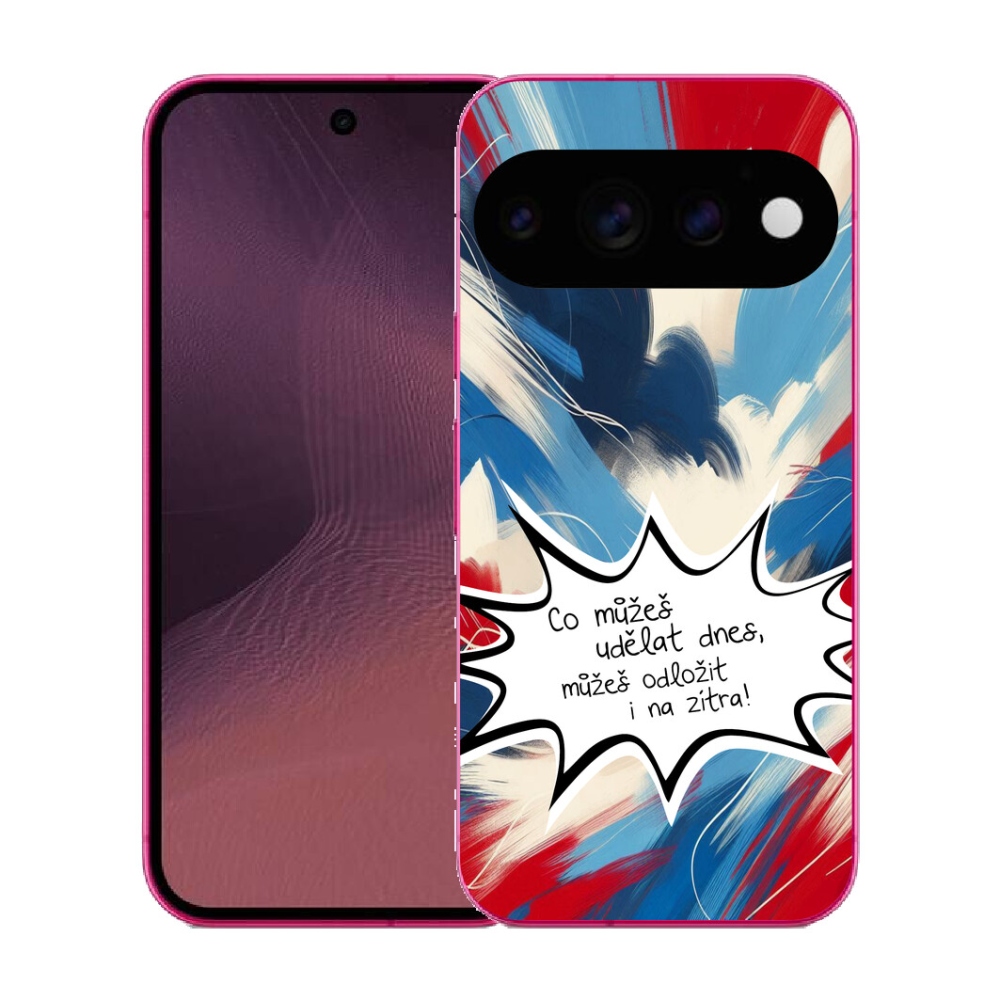 Gélový kryt mmCase na Google Pixel 11 - vtipný text 9 biele pozadie