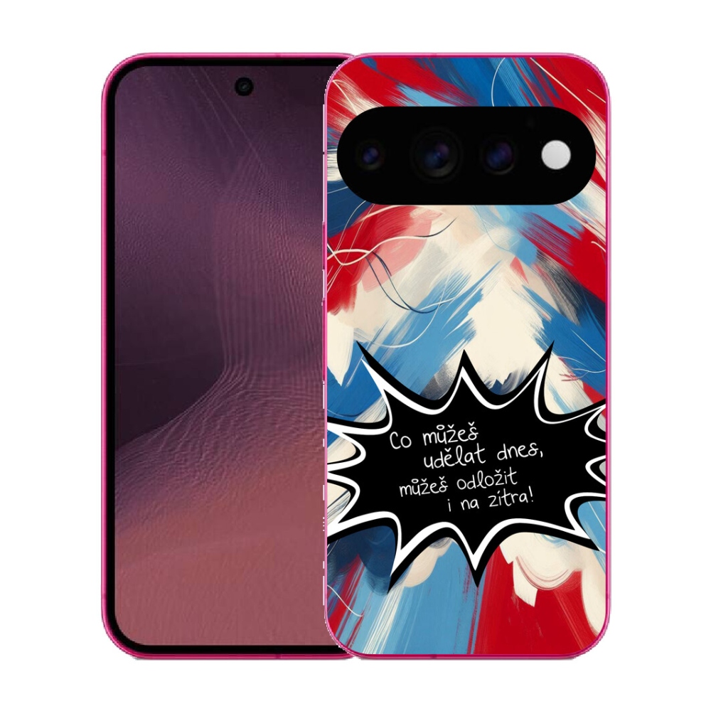 Gélový kryt mmCase na Google Pixel 11 - vtipný text 9 čierne pozadie