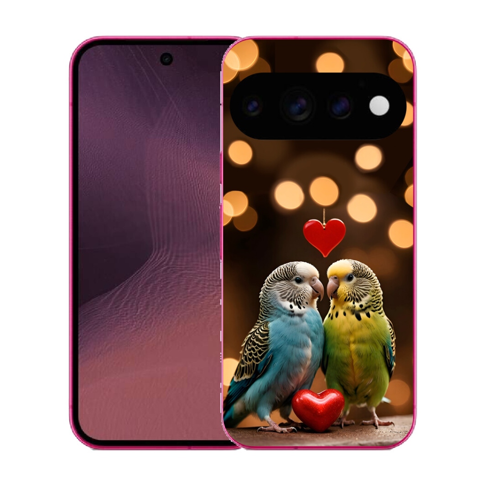 Gélový kryt mmCase na Google Pixel 11 - zamilovaní papagáje