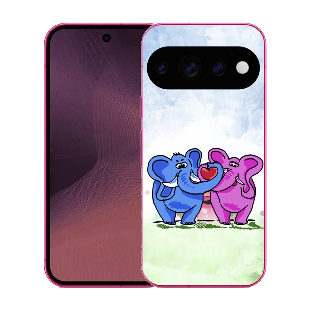 Gélový kryt mmCase na Google Pixel 11 - zamilovaní slony
