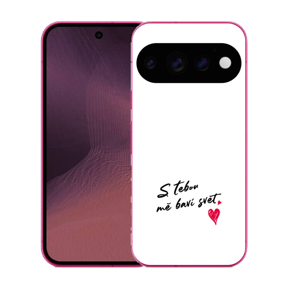 Gélový kryt mmCase na Google Pixel 11 - zamilovaný text 1 biele pozadie