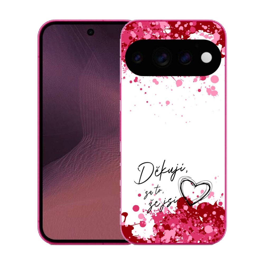 Gélový kryt mmCase na Google Pixel 11 - zamilovaný text 2 biele pozadie