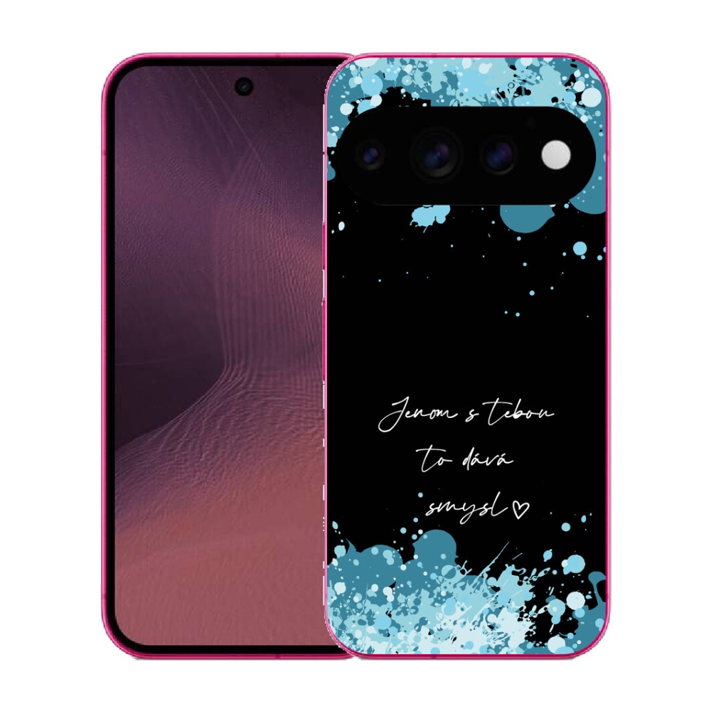 Gélový kryt mmCase na Google Pixel 11 - zamilovaný text čierne pozadie