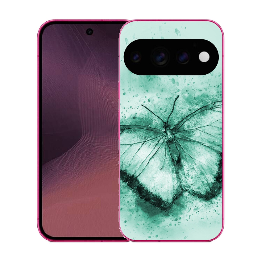 Gélový kryt mmCase na Google Pixel 11 - zelený motýľ