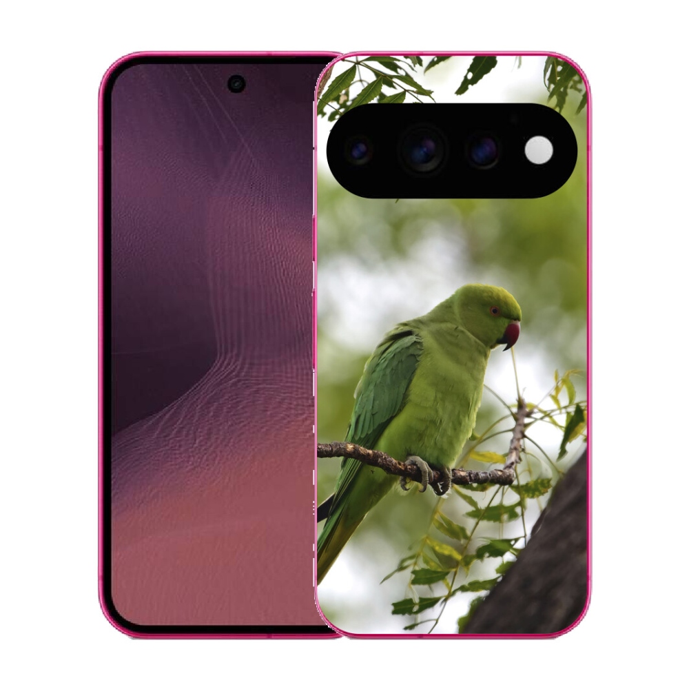 Gélový kryt mmCase na Google Pixel 11 - zelený papagáj