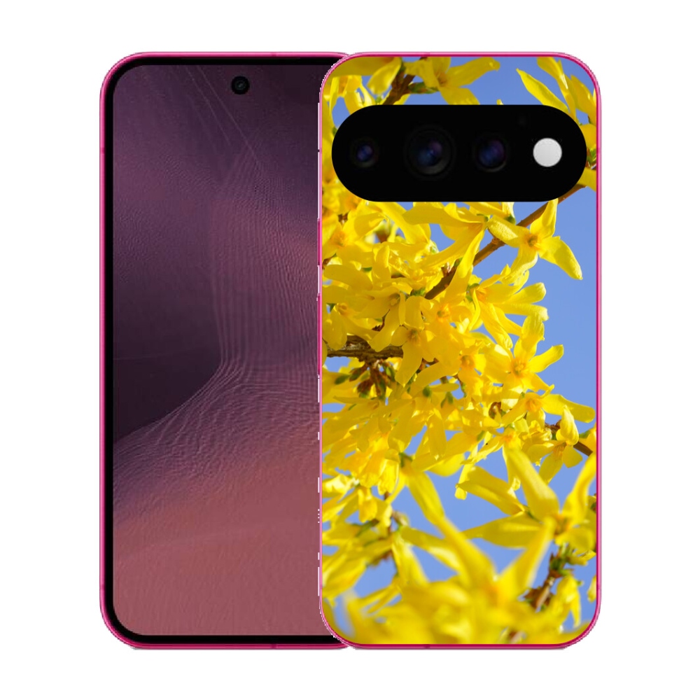 Gélový kryt mmCase na Google Pixel 11 - žlté kvety