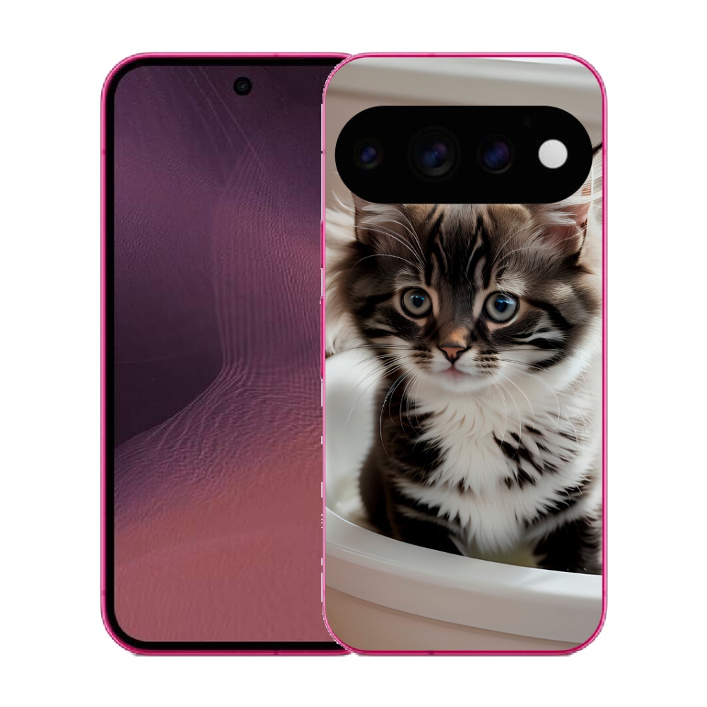 Gélový kryt mmCase na Google Pixel 11 - zvedavé mačiatko