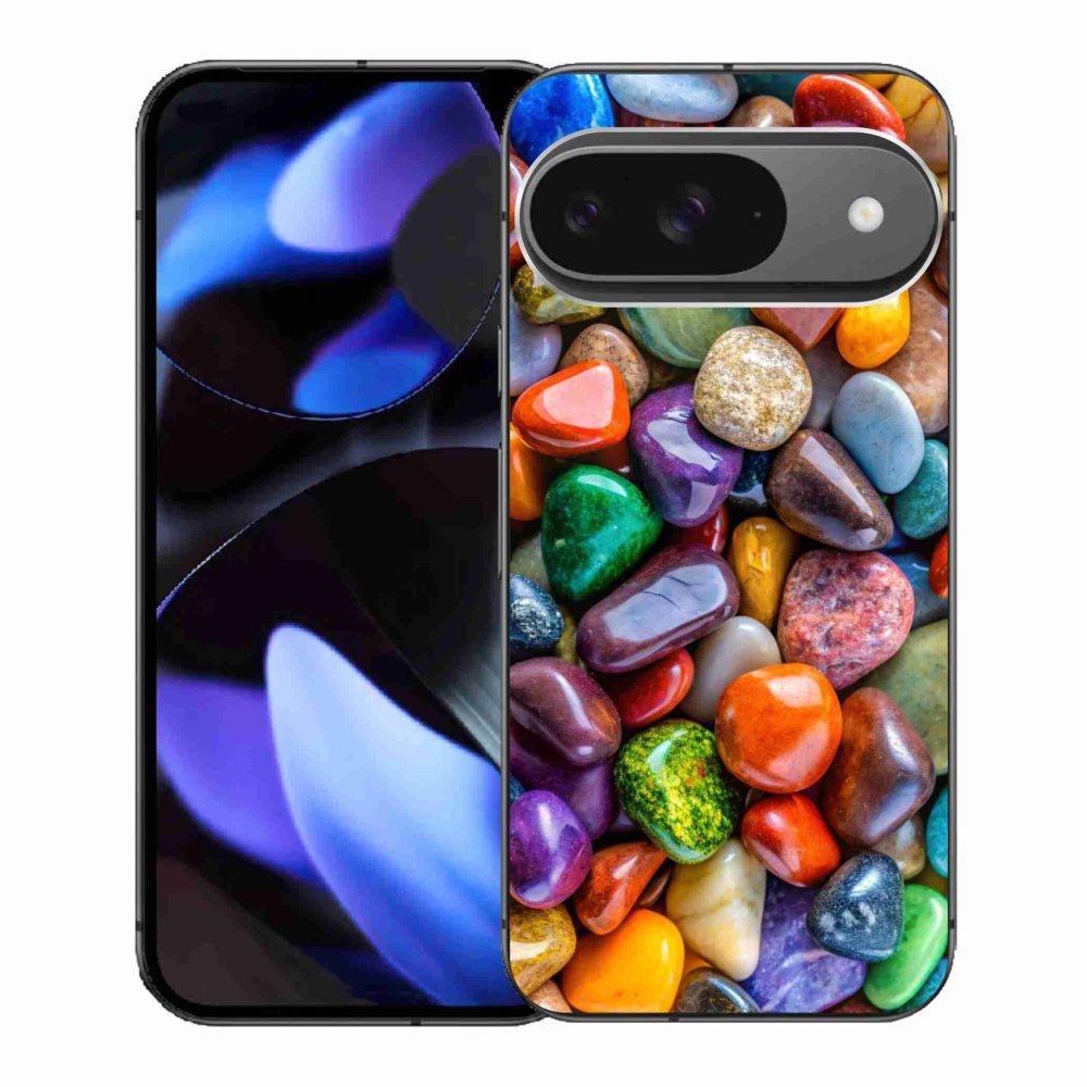 Gélový kryt mmCase na Google Pixel 9 - farebné kamienky