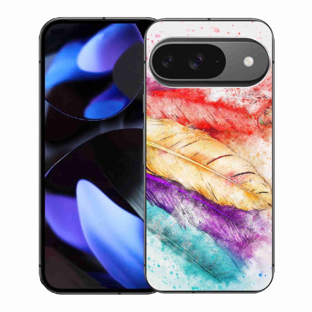 Gélový kryt mmCase na Google Pixel 9 - farebné perie