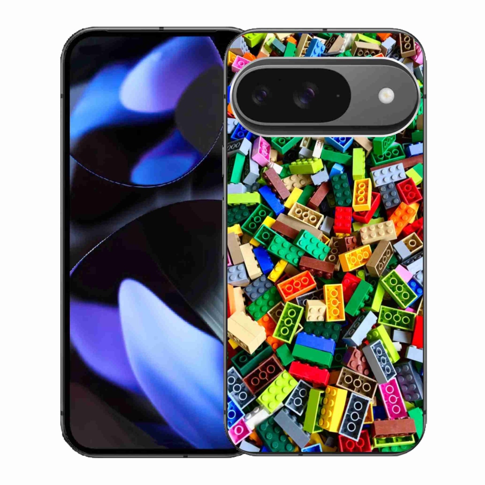 Gélový kryt mmCase na Google Pixel 9 - farebné stavebné kocky