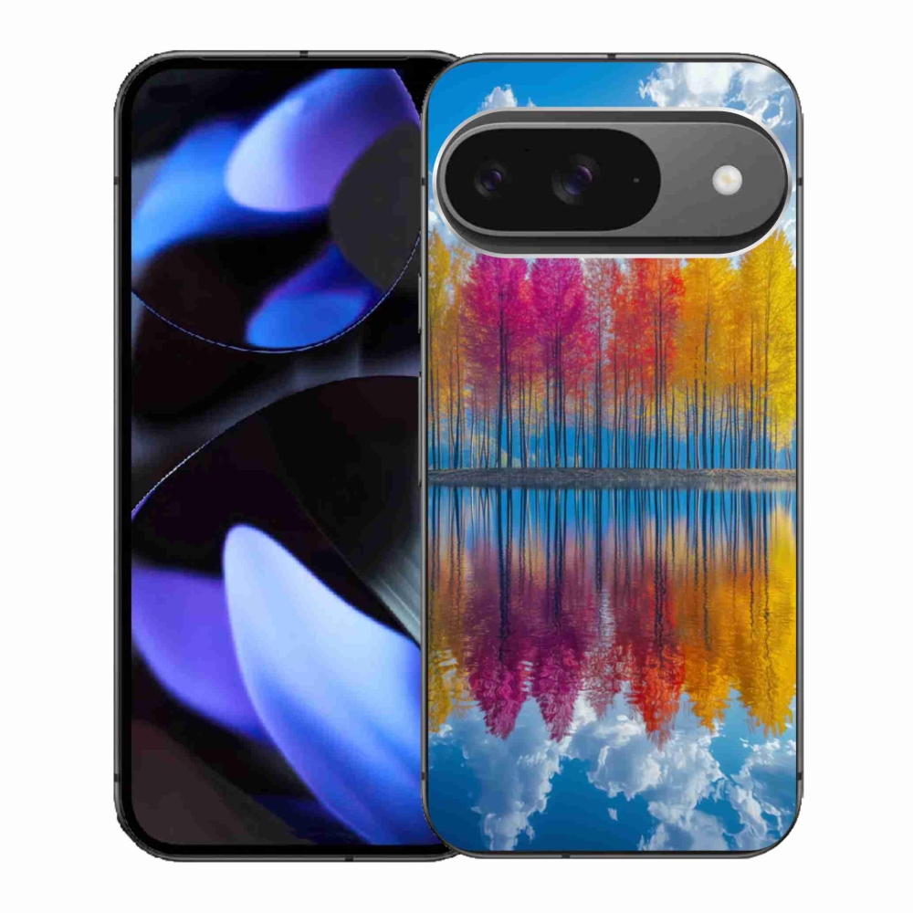 Gélový kryt mmCase na Google Pixel 9 - farebné stromy