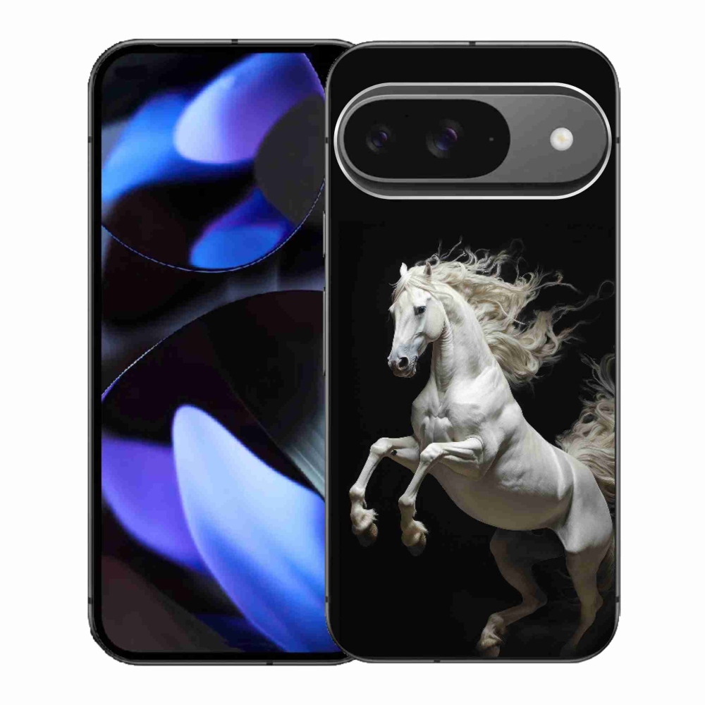 Gélový kryt mmCase na Google Pixel 9 - biely kôň 4