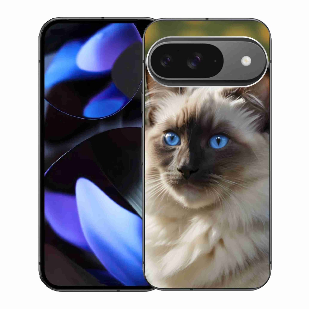 Gélový kryt mmCase na Google Pixel 9 - biely ragdoll