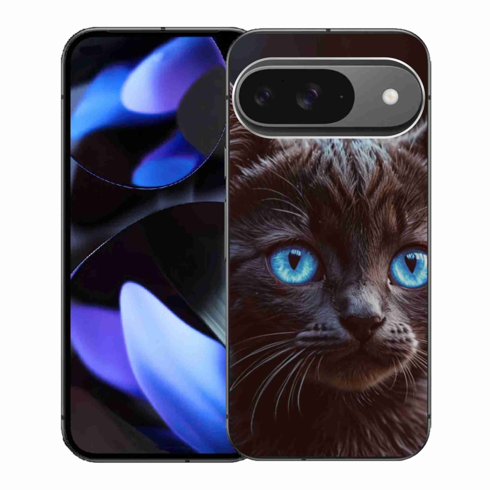 Gélový kryt mmCase na Google Pixel 9 - čierne mačiatko 2