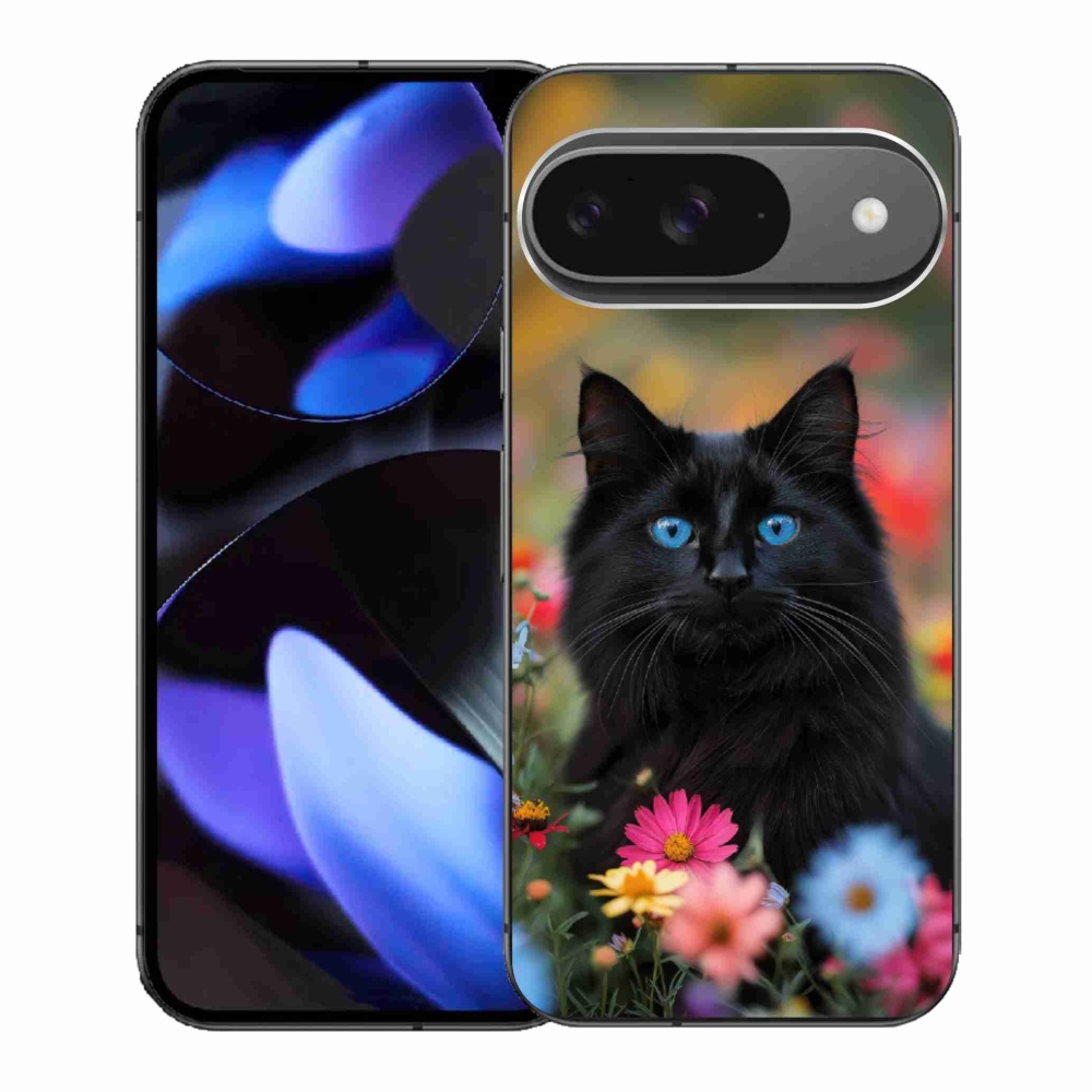 Gélový kryt mmCase na Google Pixel 9 - čierne mačiatko 4