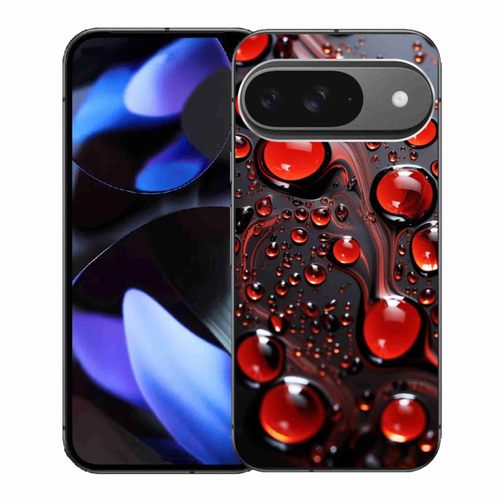 Gélový kryt mmCase na Google Pixel 9 - červené kvapky 2