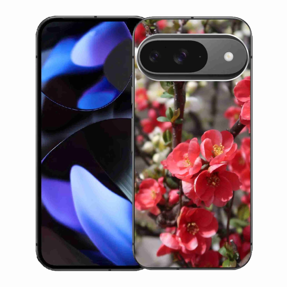Gélový kryt mmCase na Google Pixel 9 - červené kvety